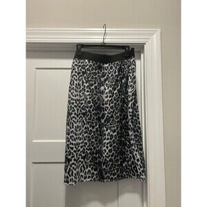 NWT Worthington Plus A-Line Skirt Winter Leopard Sequin Size 2X Lined Stretchy